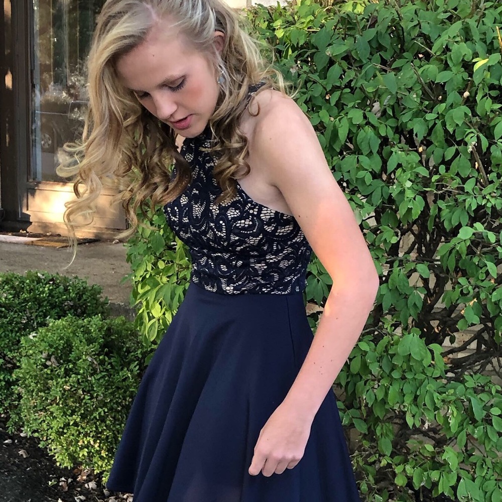 Navy Formal Dance Dress